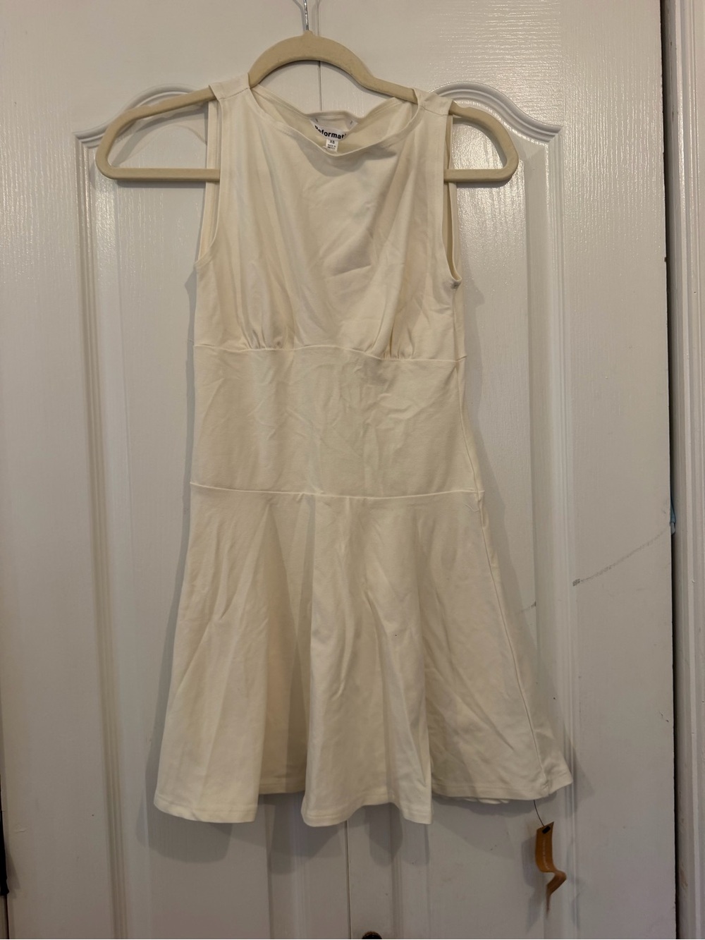 Reformation New $148 Mayve Knit Dress fior di latte Cream XS Bridal Bride Casual